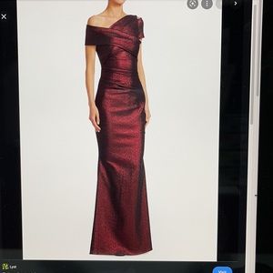 Talbot Runhof Bozza Metallic Gown Size: 0